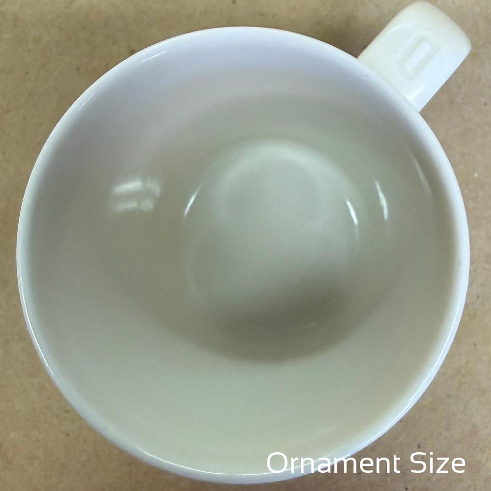 Starbucks White Etched Siren with D on Handle Demitasse Mug-2015