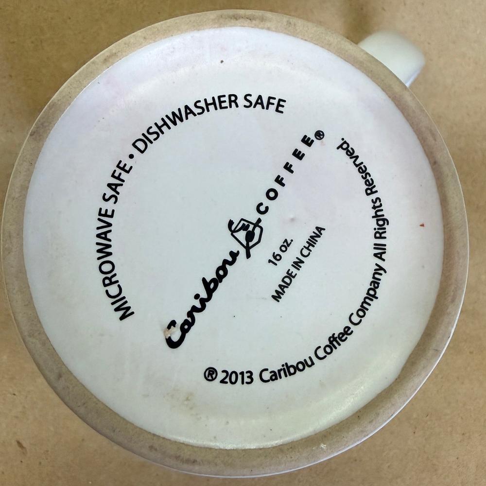 Caribou Coffee Raised Brown Caribou Silhouette Mug-2013