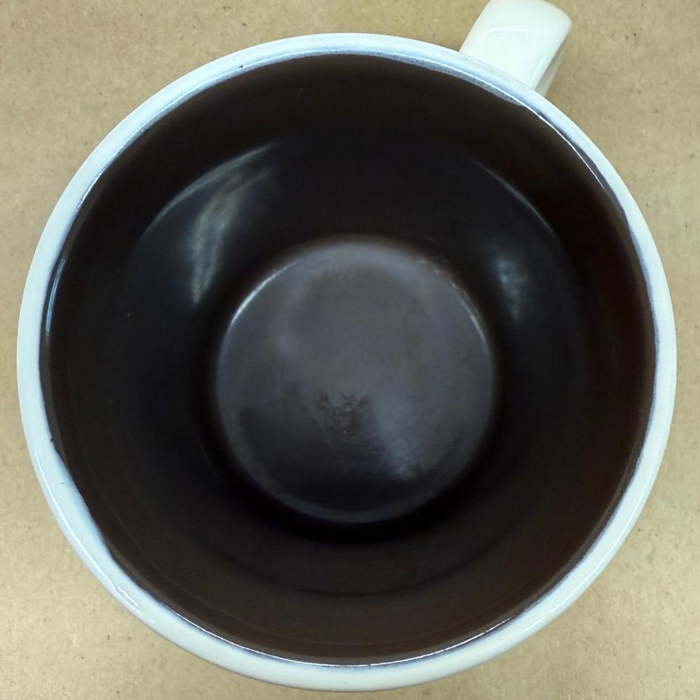 Caribou Coffee Signature White Brown Inside Mug-2012