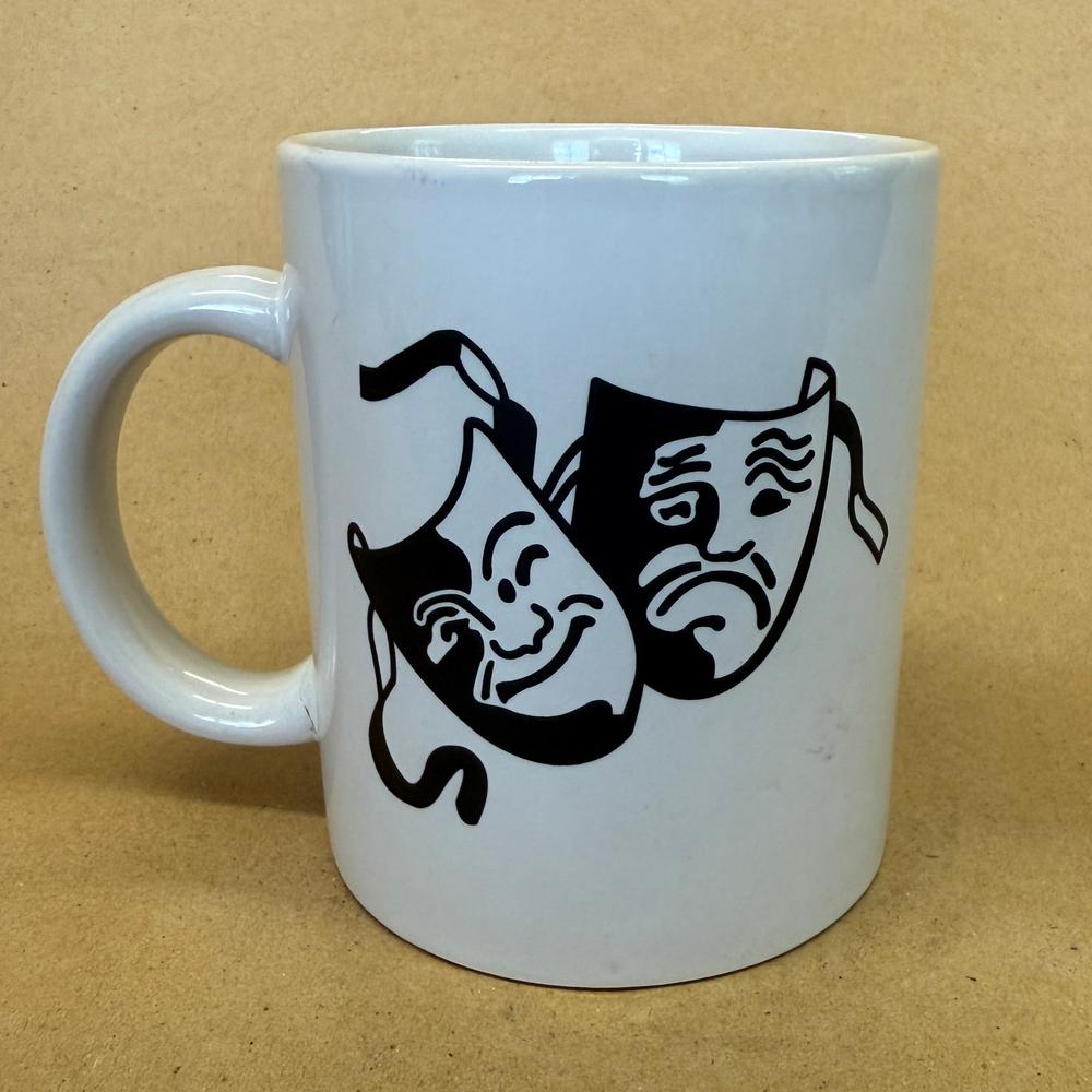 Comedy Tragedy Masks Theater White Mug