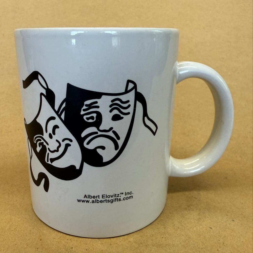 Comedy Tragedy Masks Theater White Mug