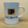 Peet's Coffee & Tea White with Gold Logo Mug