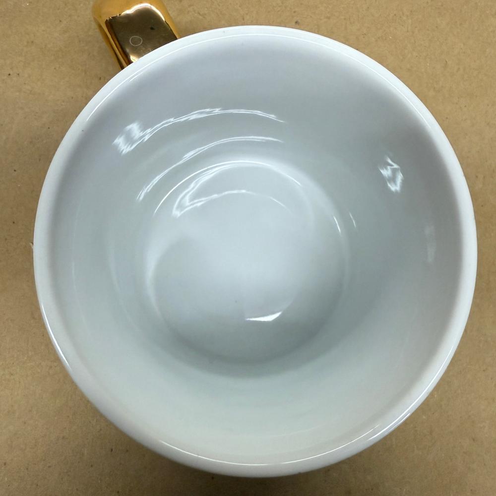 Peet's Coffee & Tea White Gold Snowflakes Mug-2016