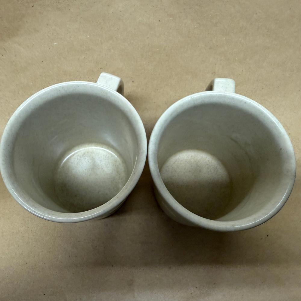Peet's Coffee & Tea Cream Hoganas Keramik Mugs-Pair