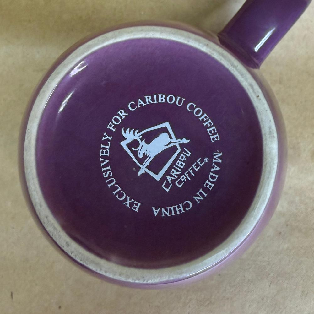 Caribou Coffee Purple Chunky Old Logo Life Is Short Mug