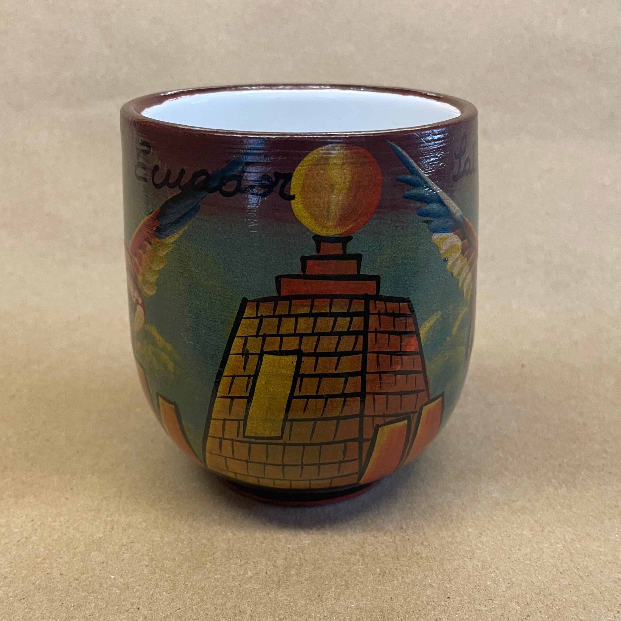 Hand Painted Signed Ecuador Mug