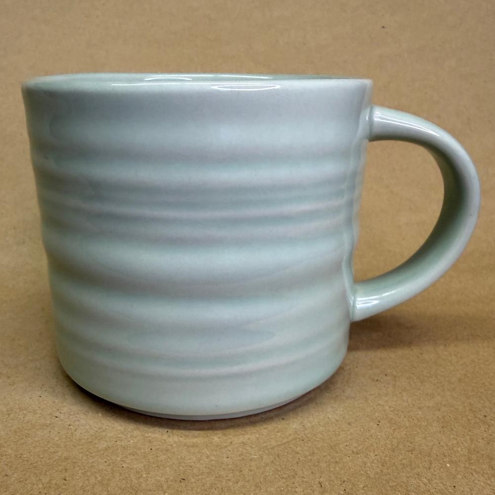 Starbucks Mint Green Ribbed Embossed Mug-2014