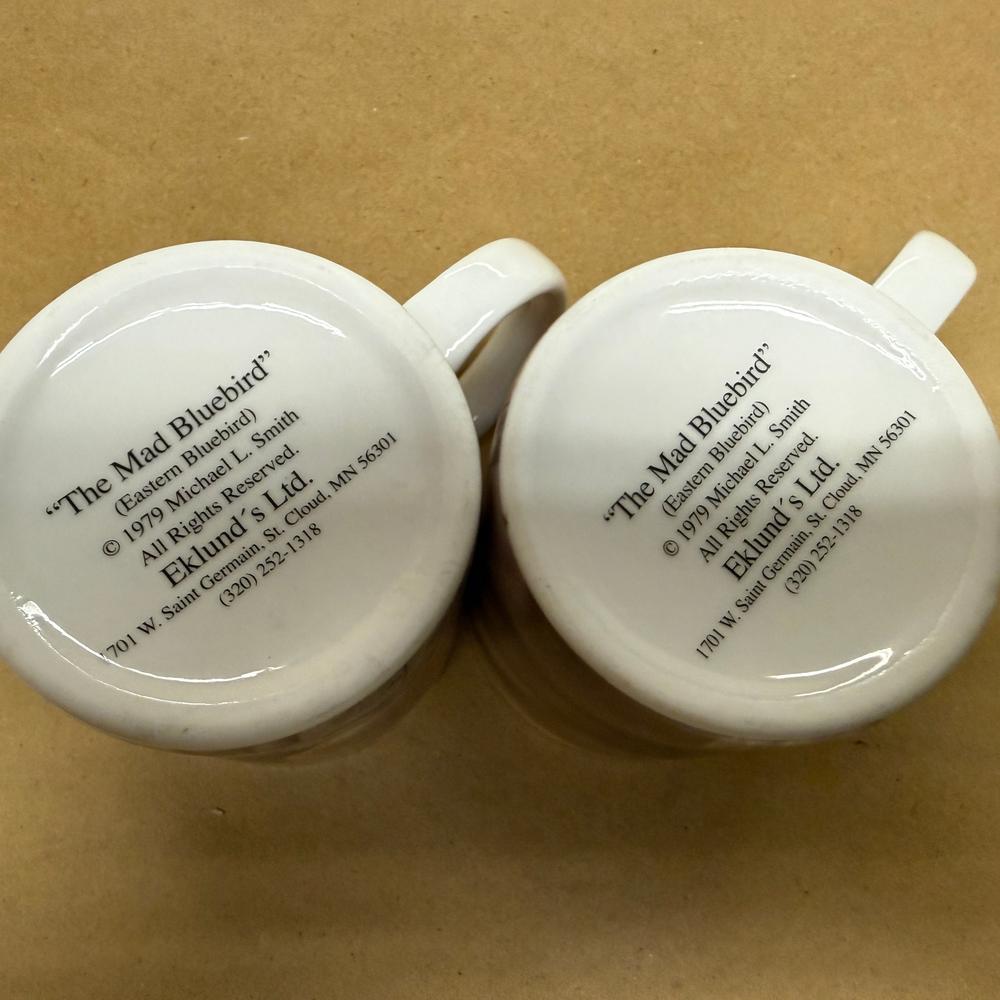 Eklund's The Mad Bluebird Mugs-1979 Pair