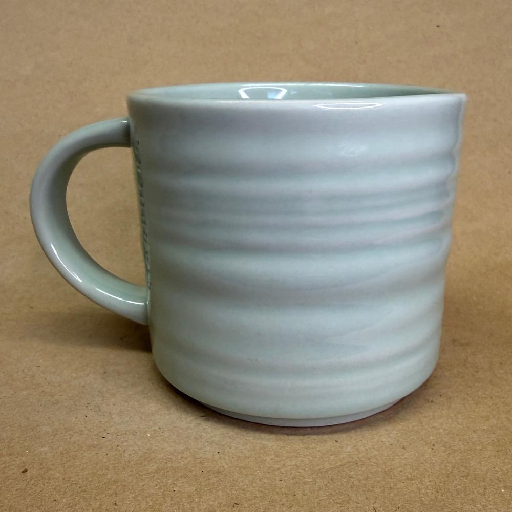 Starbucks Mint Green Ribbed Embossed Mug-2014