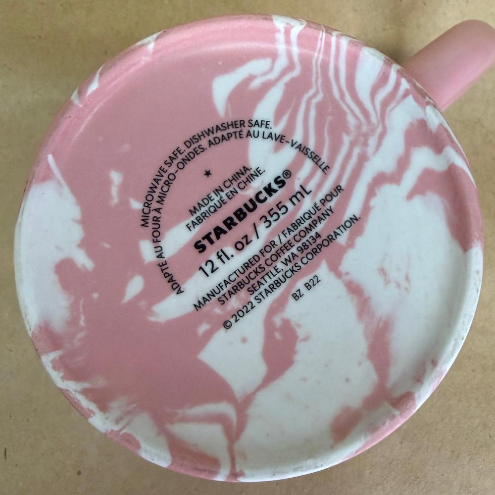 Starbucks Pink Marble Swirl Mug-2022