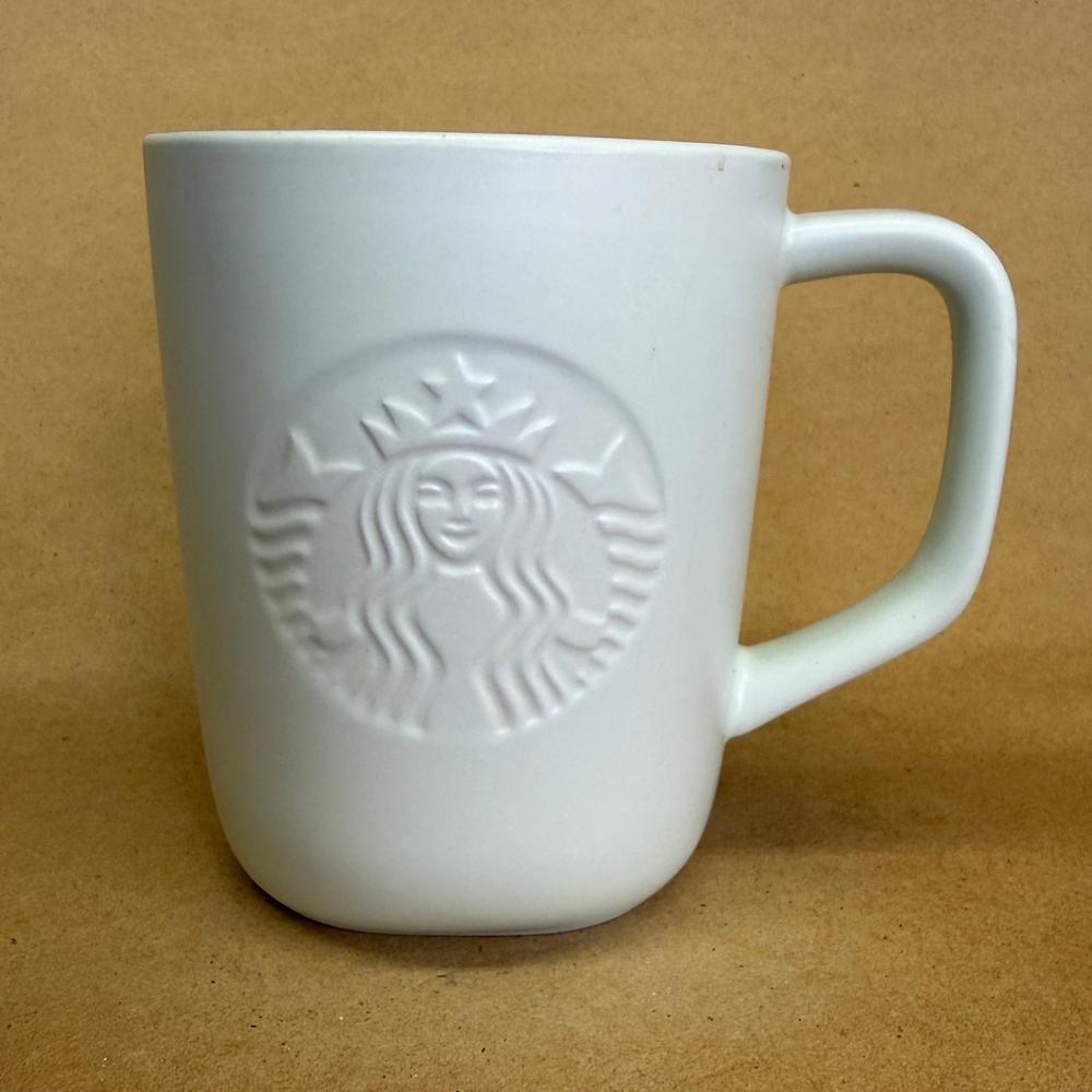 Starbucks Made with Recycled Ceramic White Embossed Siren Mug-2023