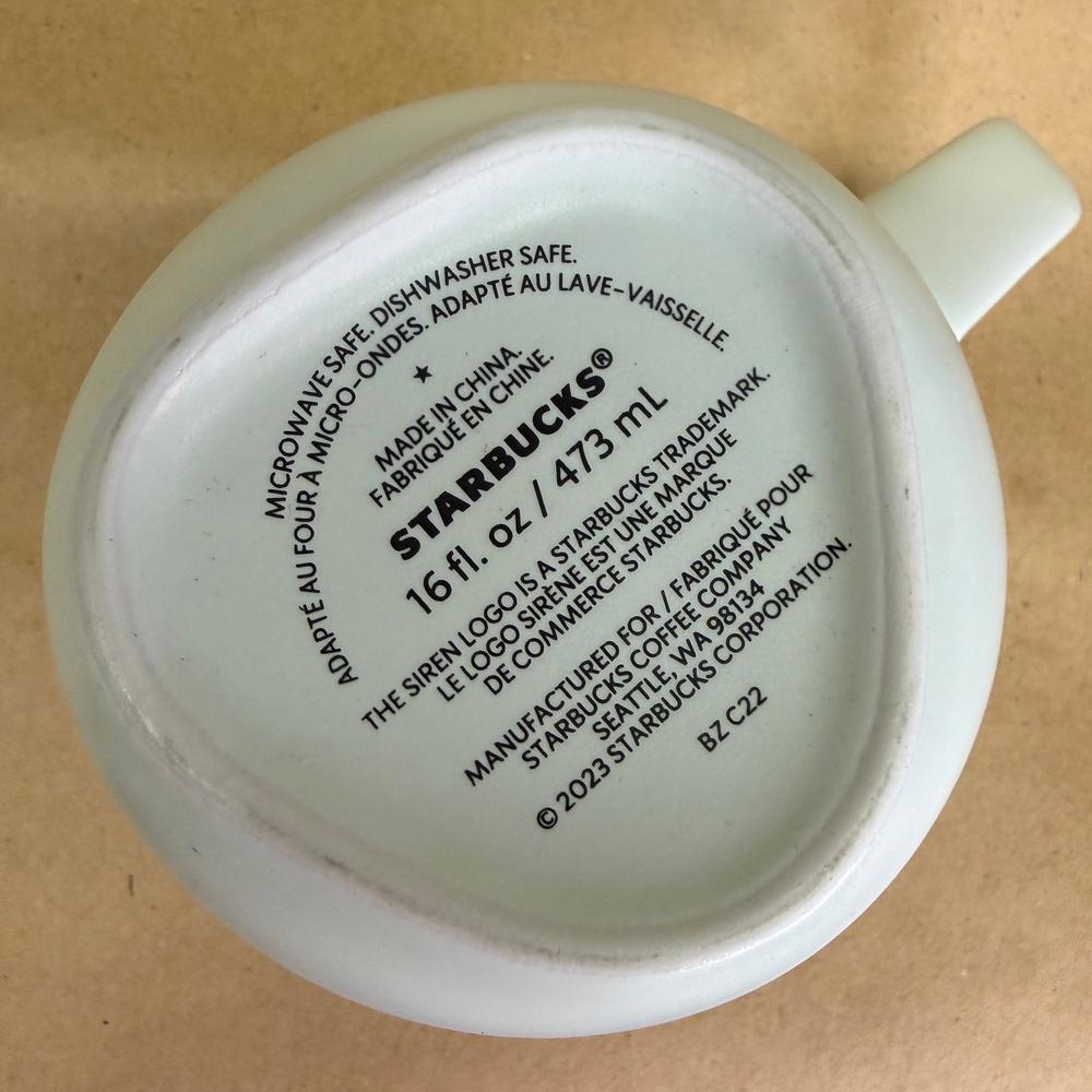 Starbucks Made with Recycled Ceramic White Embossed Siren Mug-2023