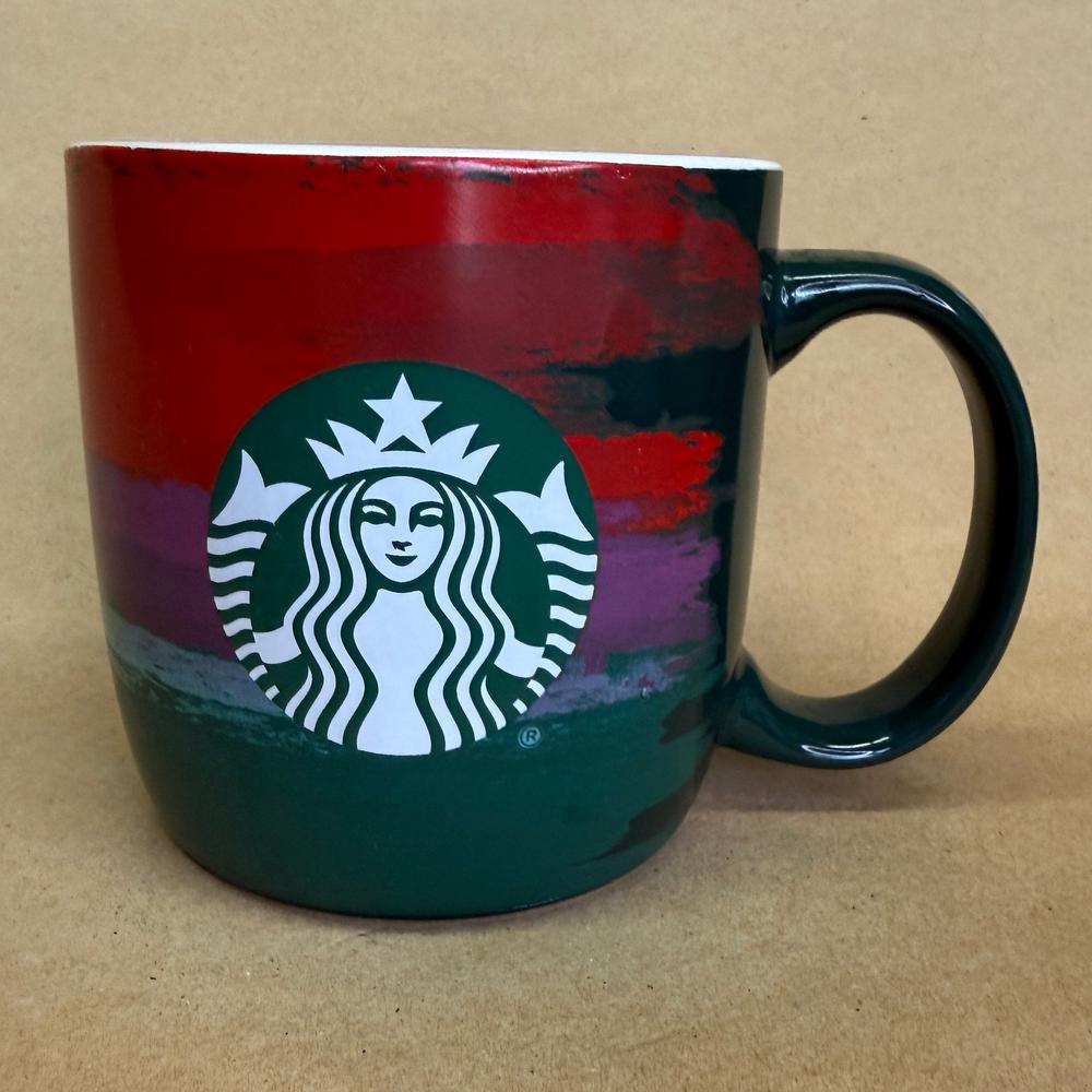 Starbucks Green Siren with Abstract Brushstoke Design Mug-2021