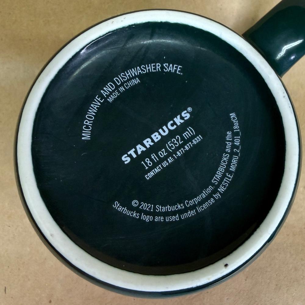 Starbucks Green Siren with Abstract Brushstoke Design Mug-2021