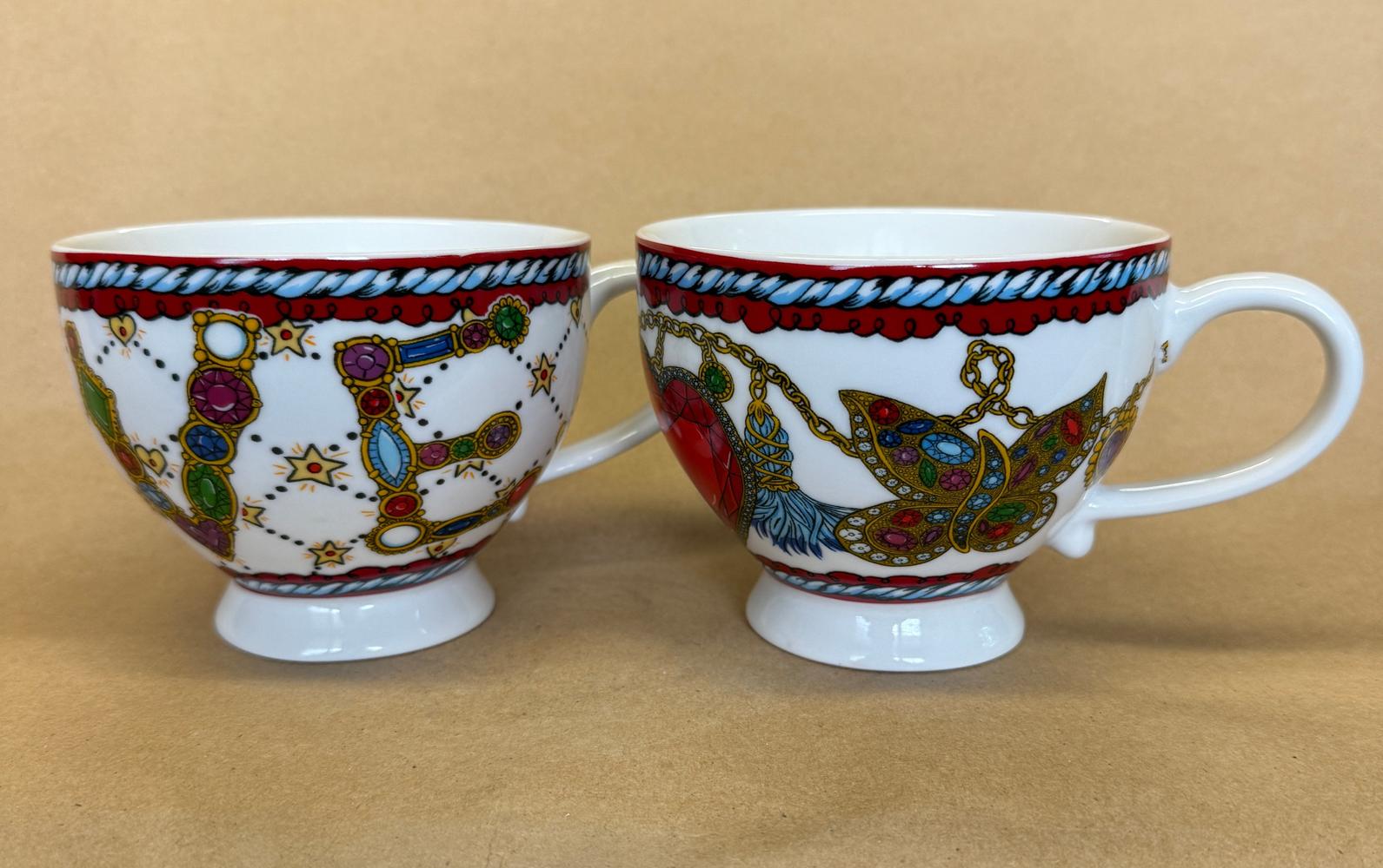 Brighton LOVE Holiday Jewel Mugs NIB-Pair