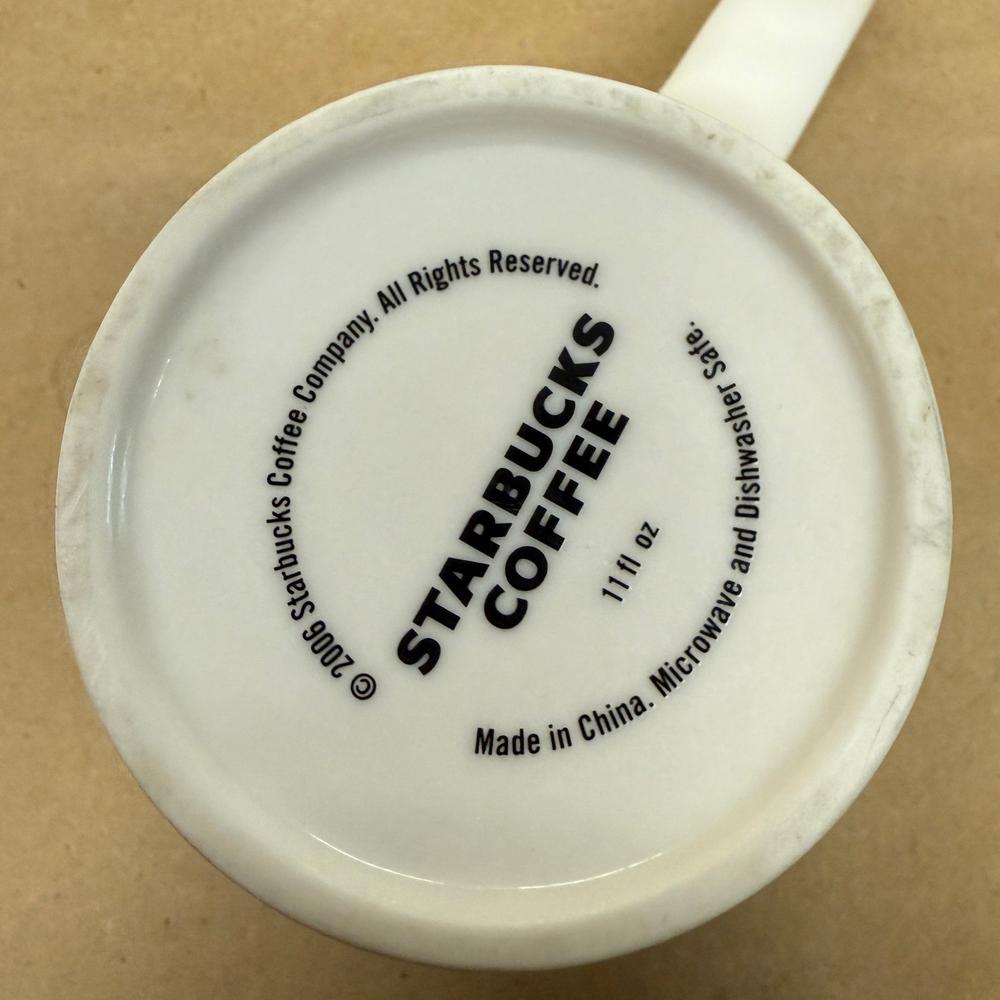 Starbucks Iridecent Blue Floral Flowers Butterfly with Saucer Mug-2006