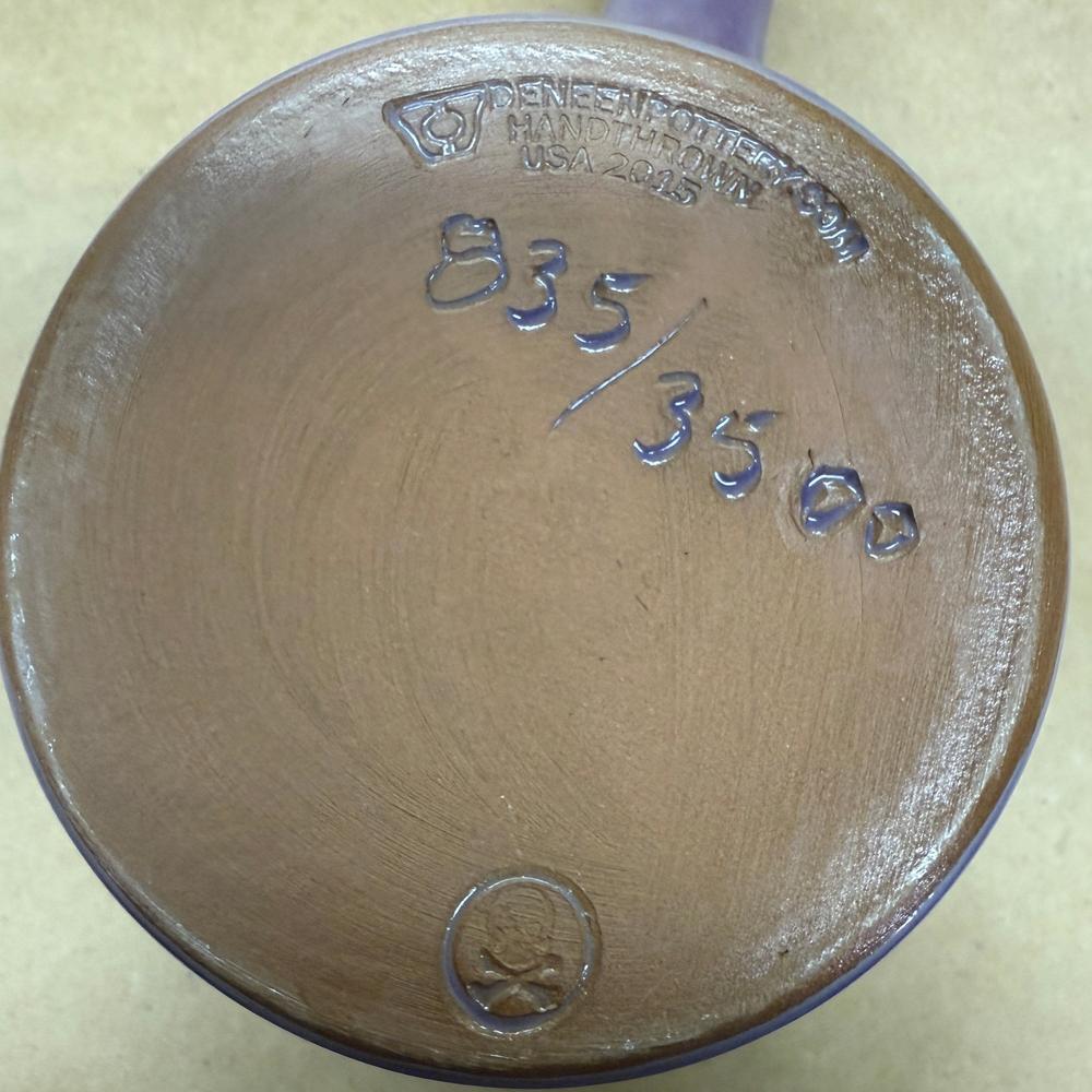 Death Wish Coffee Mardi Gras Jester Deneen Pottery Mug-2015 #835/3500