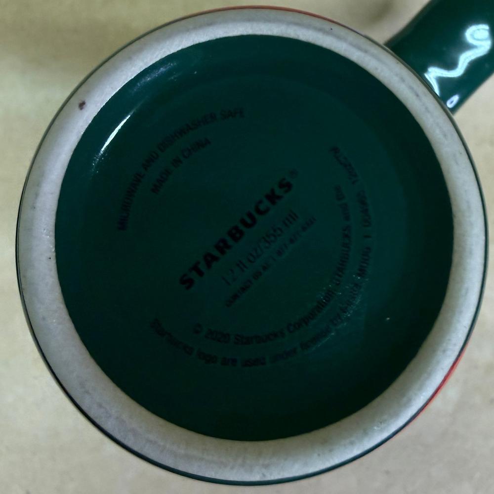 Starbucks Lavender, Red and Green Striped Holiday Travel Mug-2020
