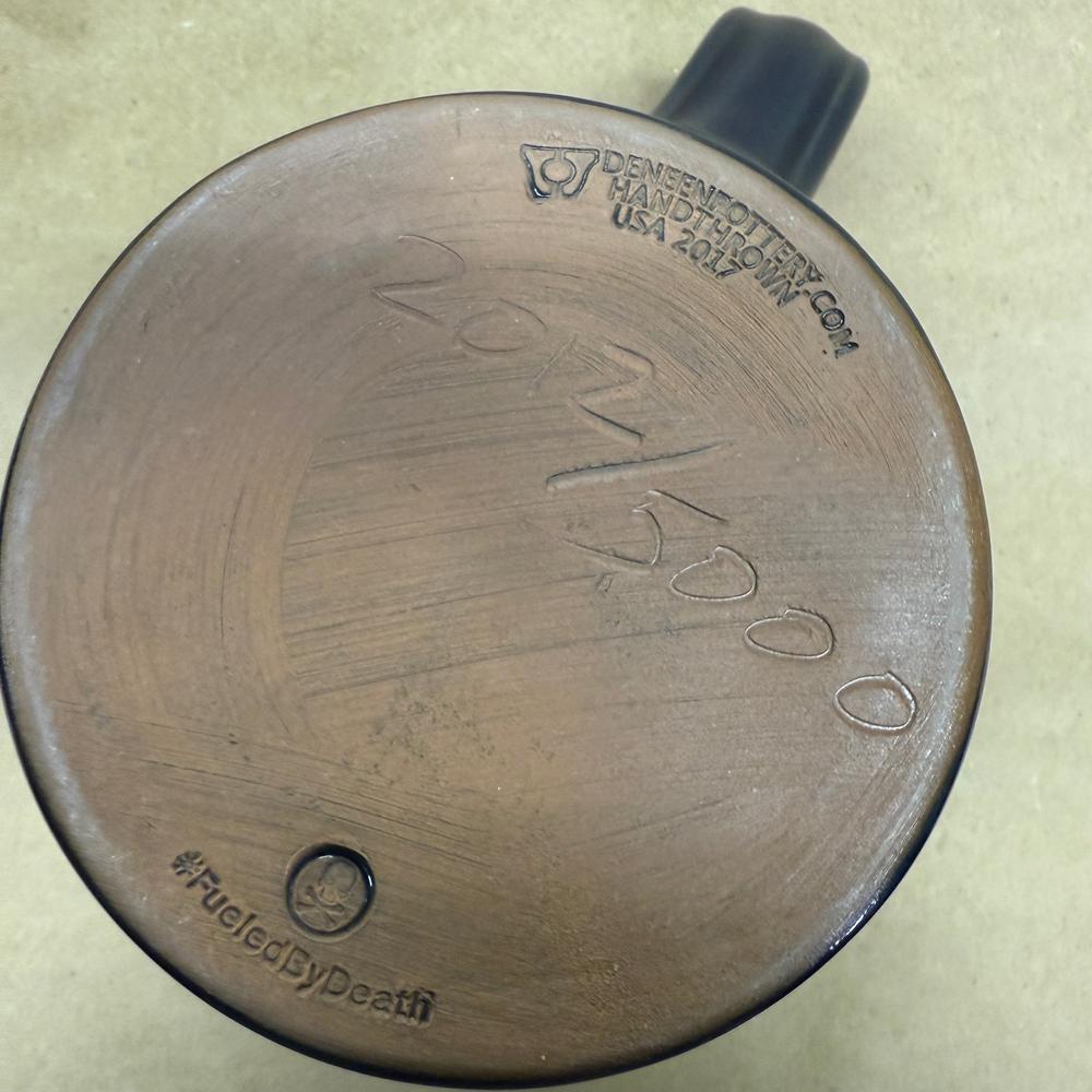 Death Wish Coffee 4th of July Abe Lincoln and Creamer Deneen Pottery Set-2017 #2012/5000