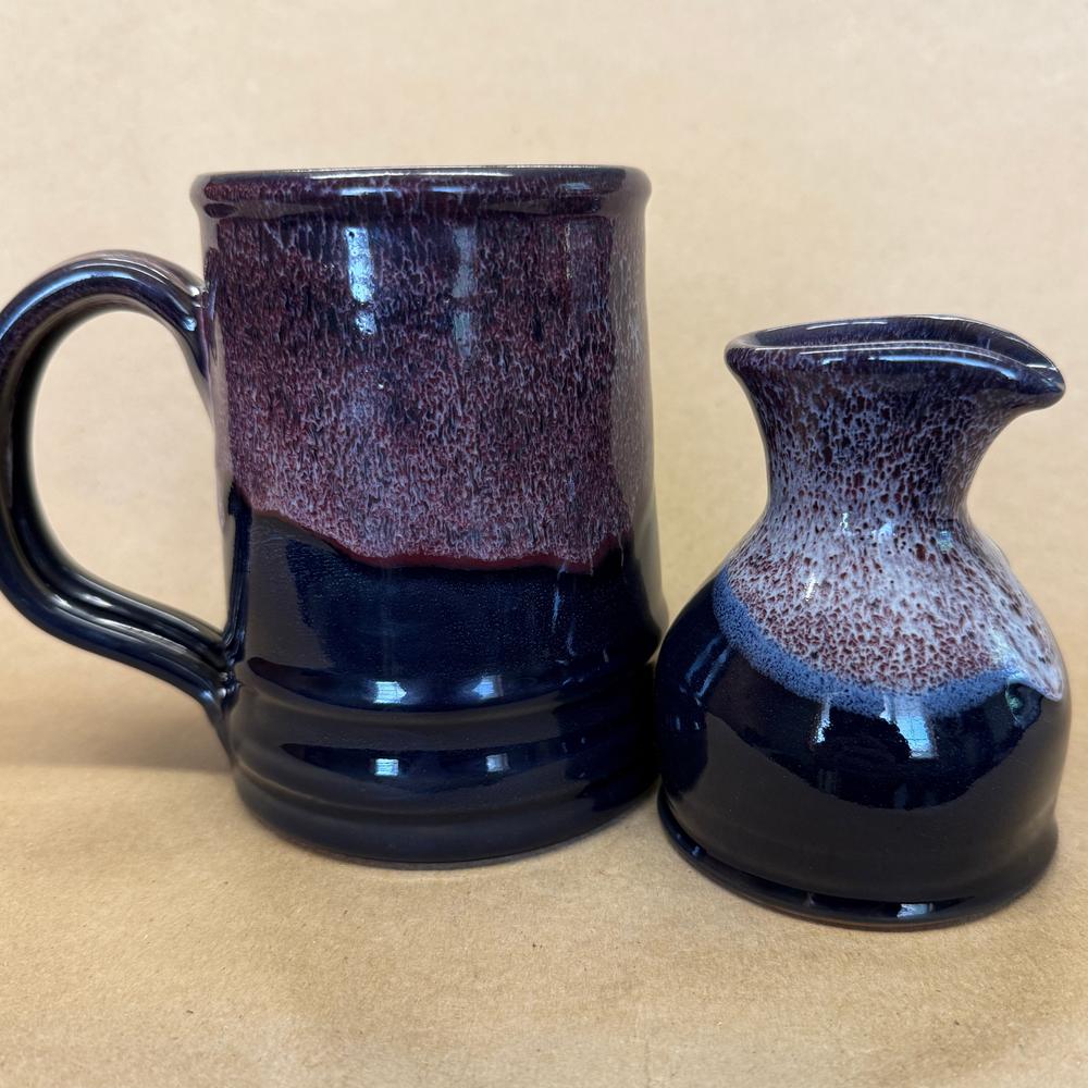 Death Wish Coffee 4th of July Abe Lincoln and Creamer Deneen Pottery Set-2017 #2012/5000