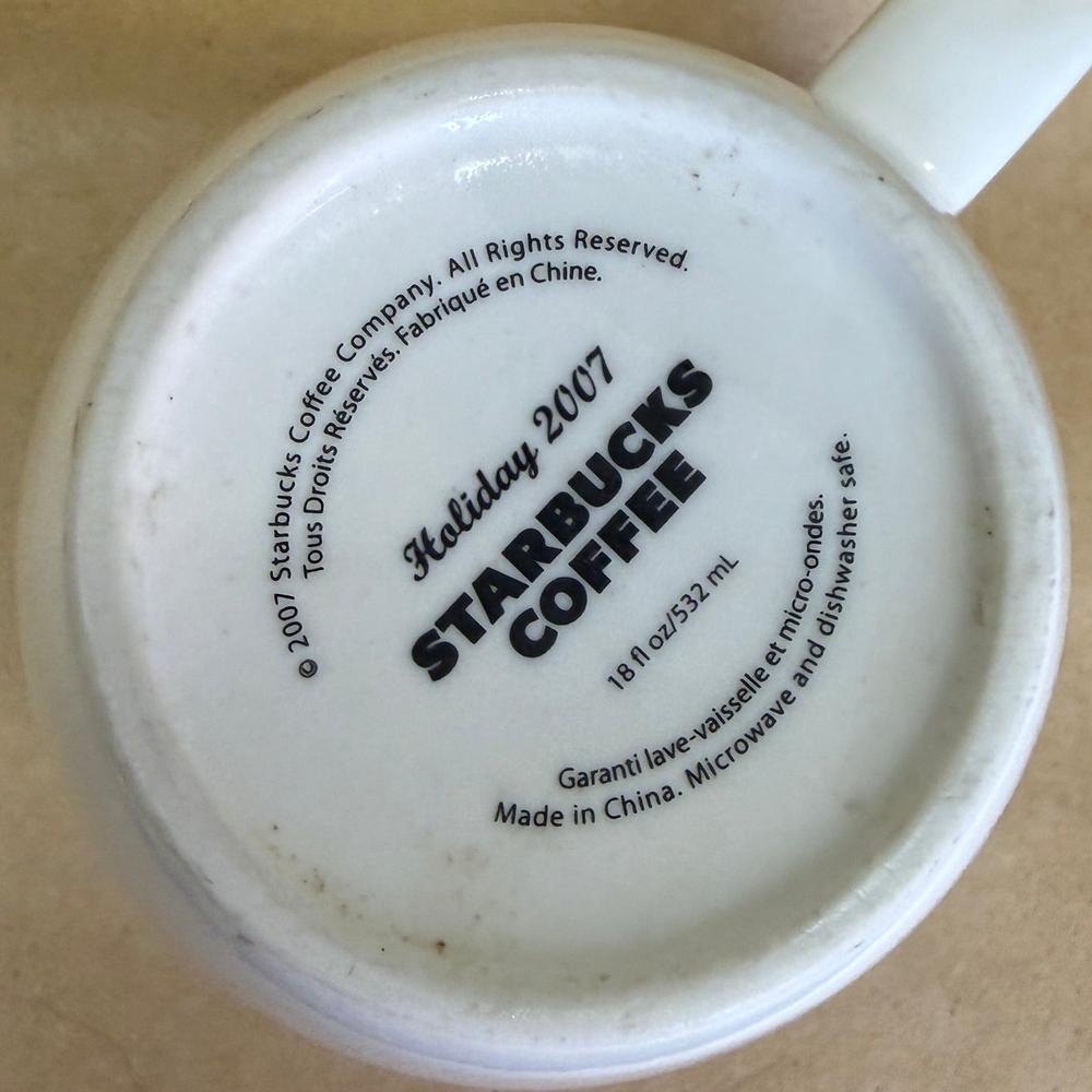 Starbucks Abbey Holiday Red Text Mug-2007