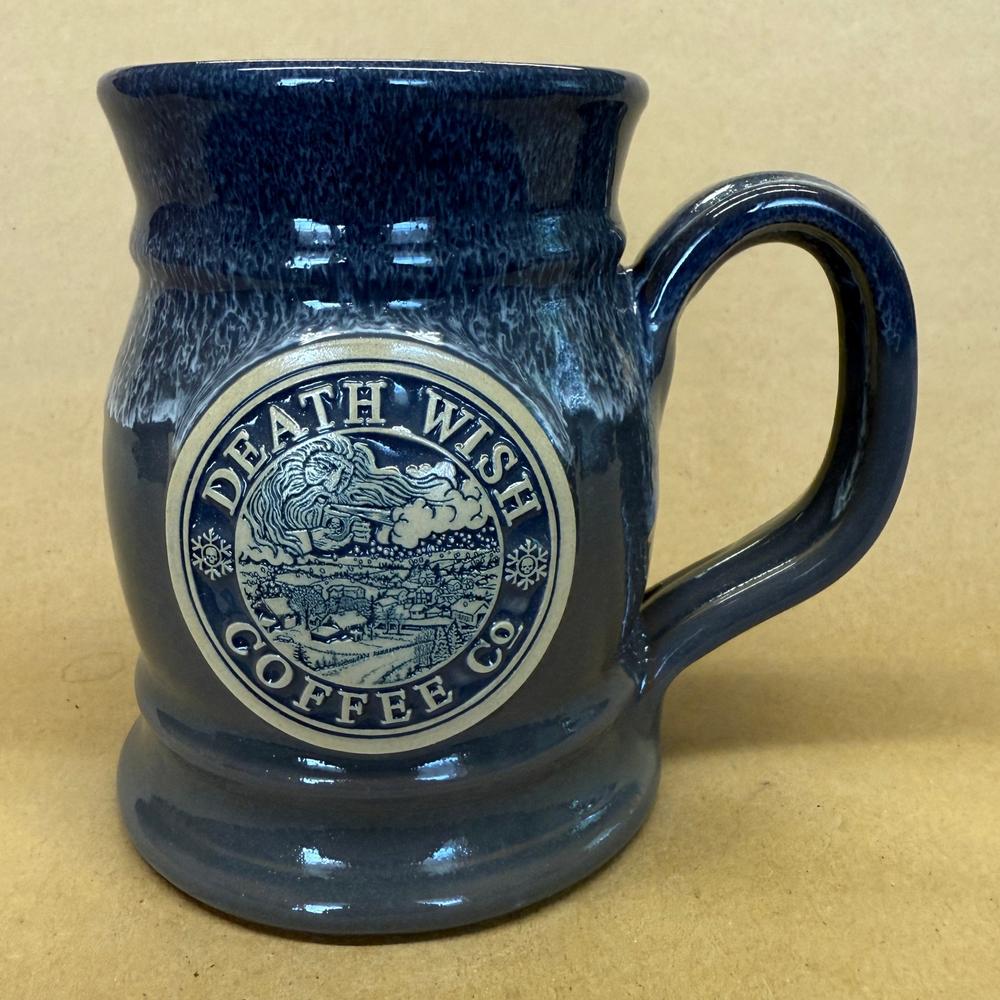 Death Wish Coffee Old Man Winter Deneen Pottery Mug NIB-2017 #853/5000