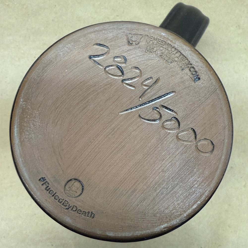 Death Wish Coffee Harvester of Souls Deneen Pottery Mug NIB-2017 #2824/5000