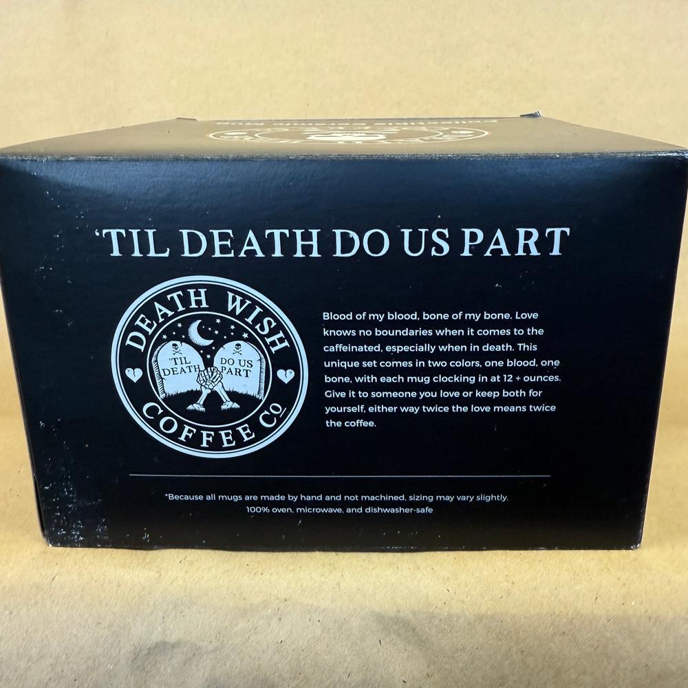 Death Wish Coffee Till Death Do Us Part Red Deneen Pottery Mug NIB-2018 #3001/6000