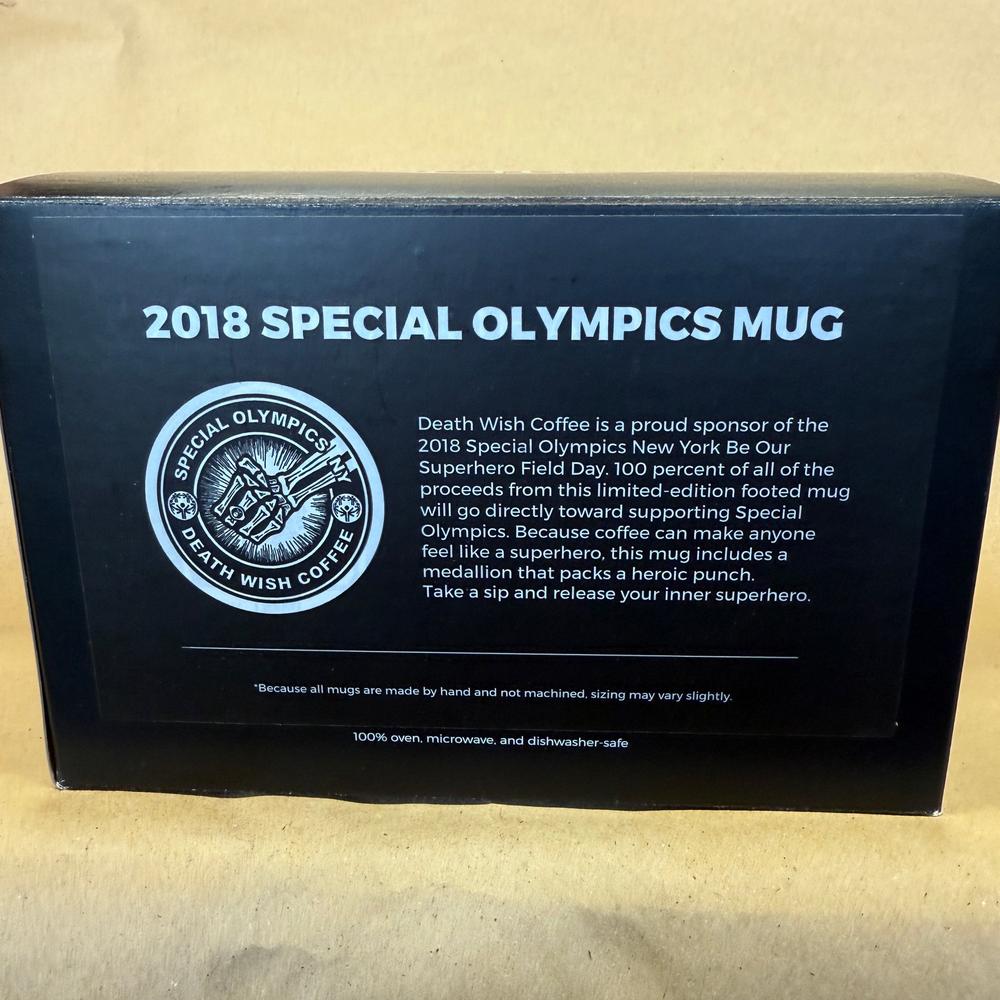 Death Wish Coffee Special Olympics NY NIB Deneen Pottery Mug-2018