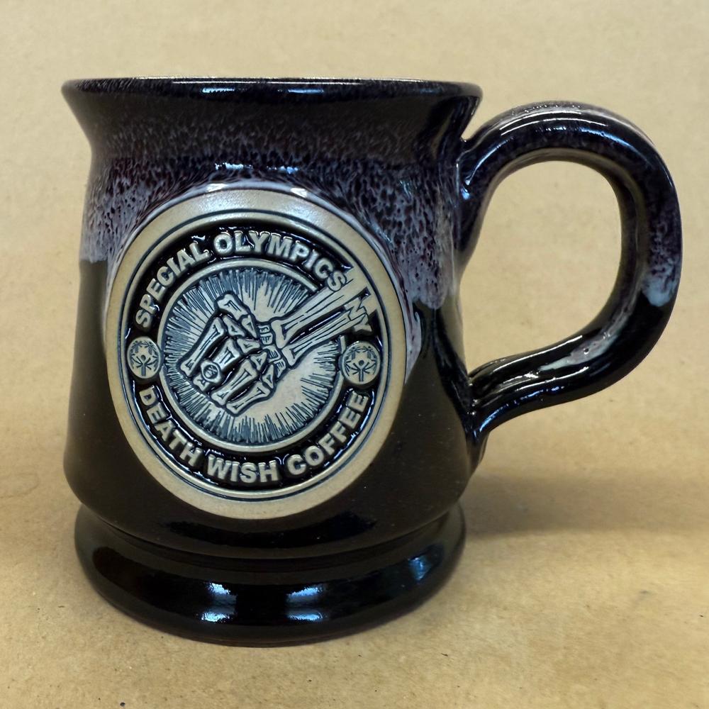 Death Wish Coffee Special Olympics NY NIB Deneen Pottery Mug-2018
