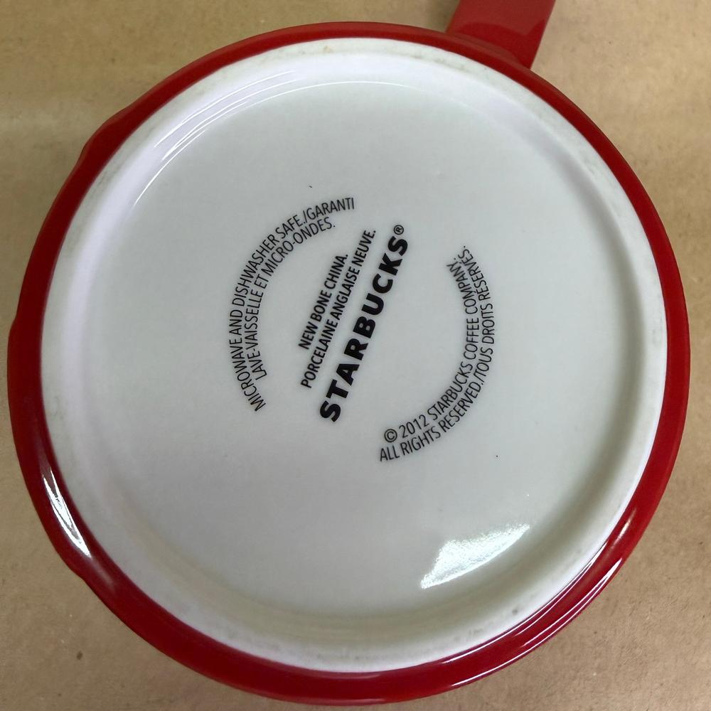 Starbucks New Bone China Hanging Embossed Ornaments Mug-2012