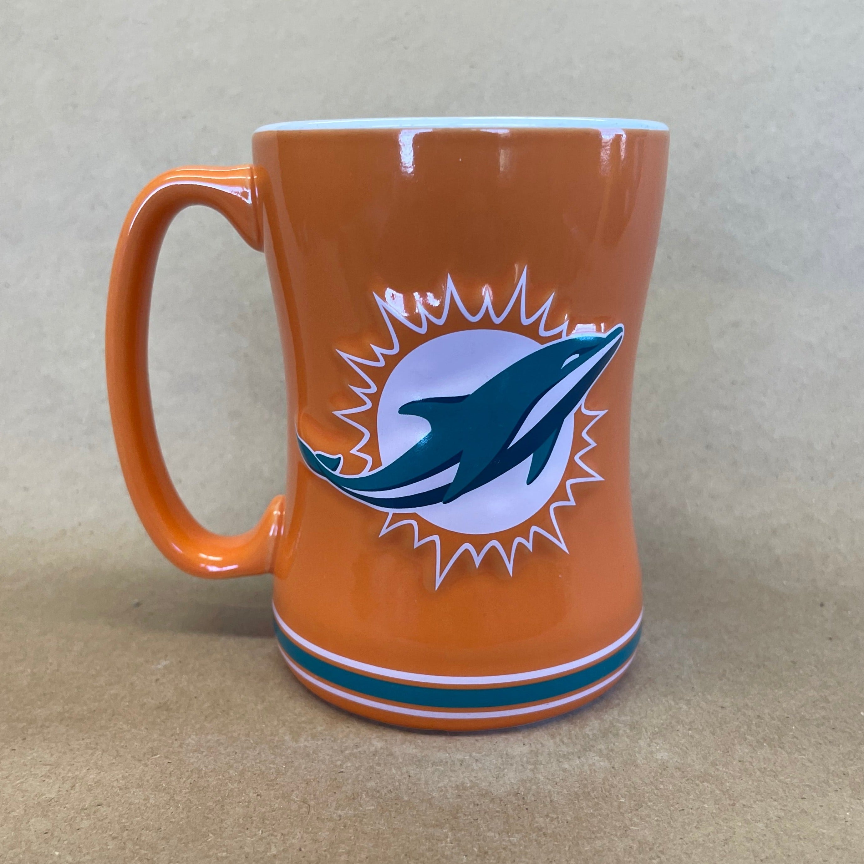 Miami Dolphins Orange Sculpted Mug-2013