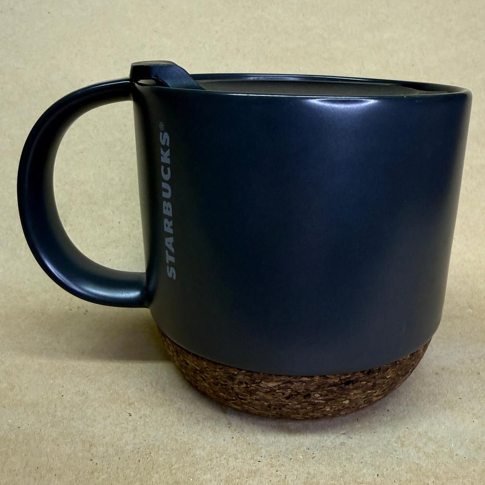 Starbucks Black with Cork Bottom and Travel Lid Mug-2016