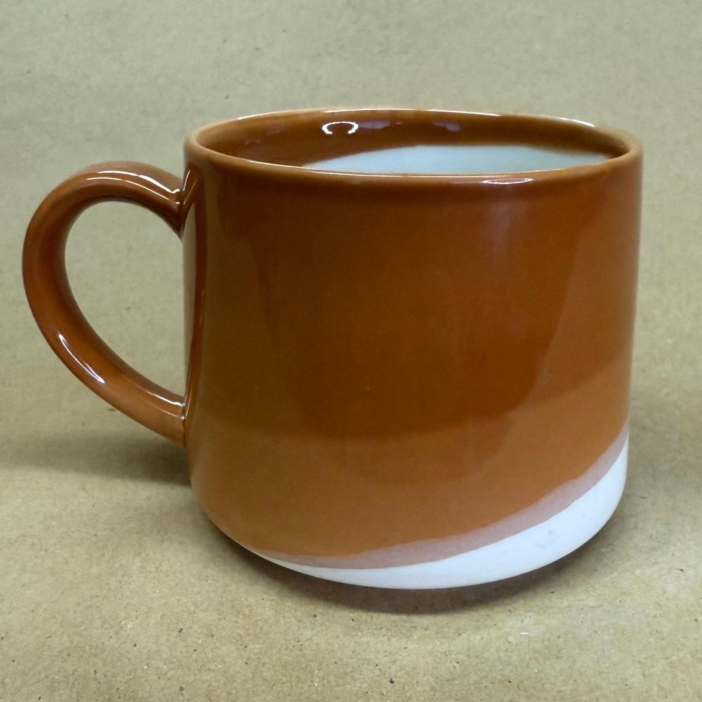 Starbucks Ombre Honey Brown and White Glaze Mug-2014