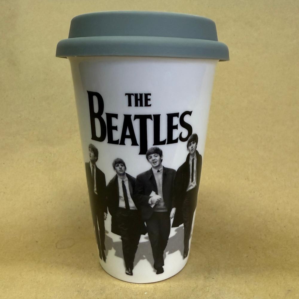The Beatles White Ceramic Tumbler with Lid-2012