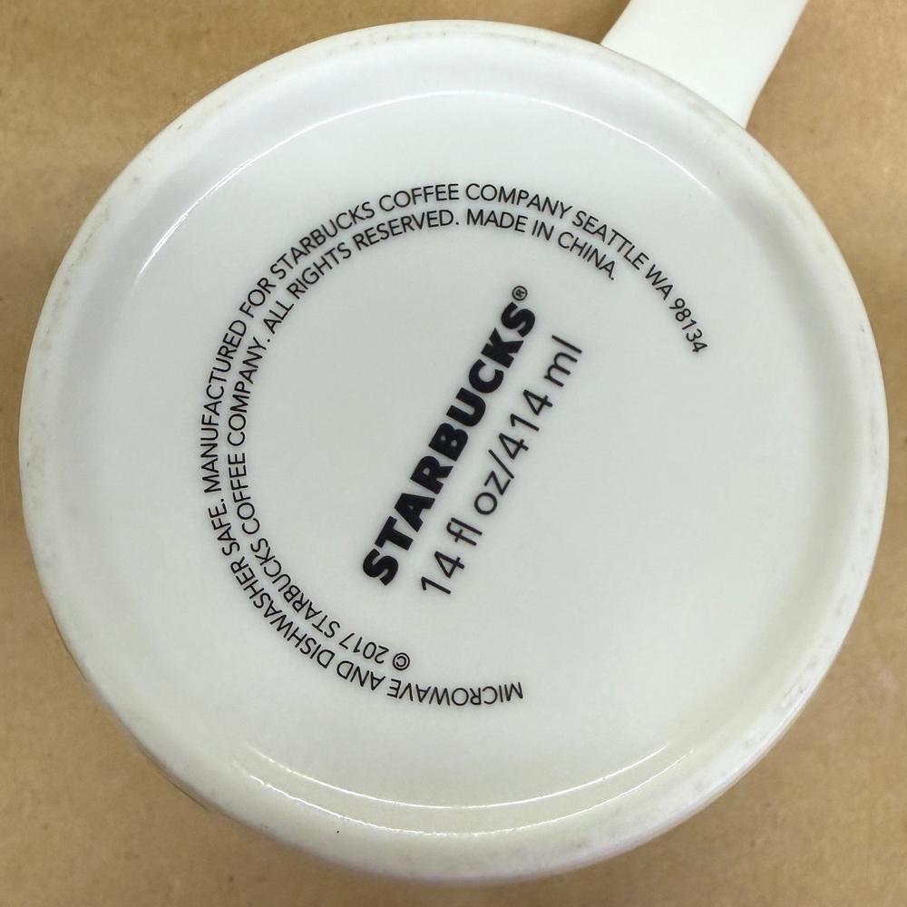 Starbucks White with Extra Large Green Siren Mug-2017