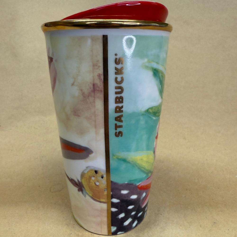 Starbucks Monet Water Lilly Watercolor Ceramic Tumbler-2014