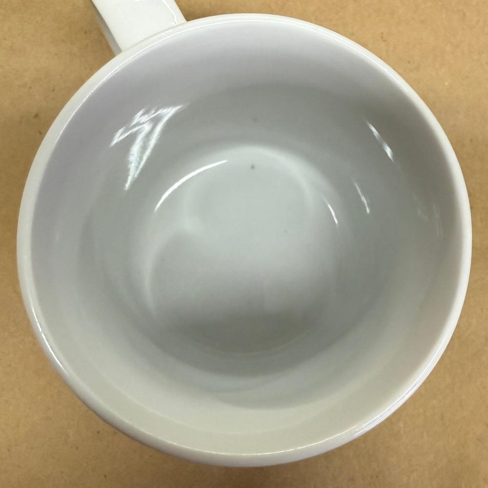 John Deere Tractor Plowing Waving at Plane Mug