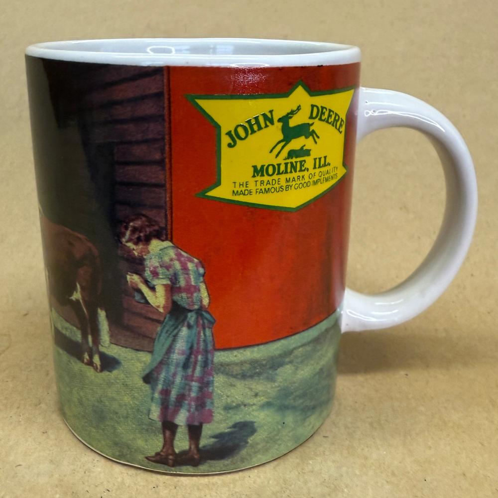 John Deere Prized Cow with Tractor Mug