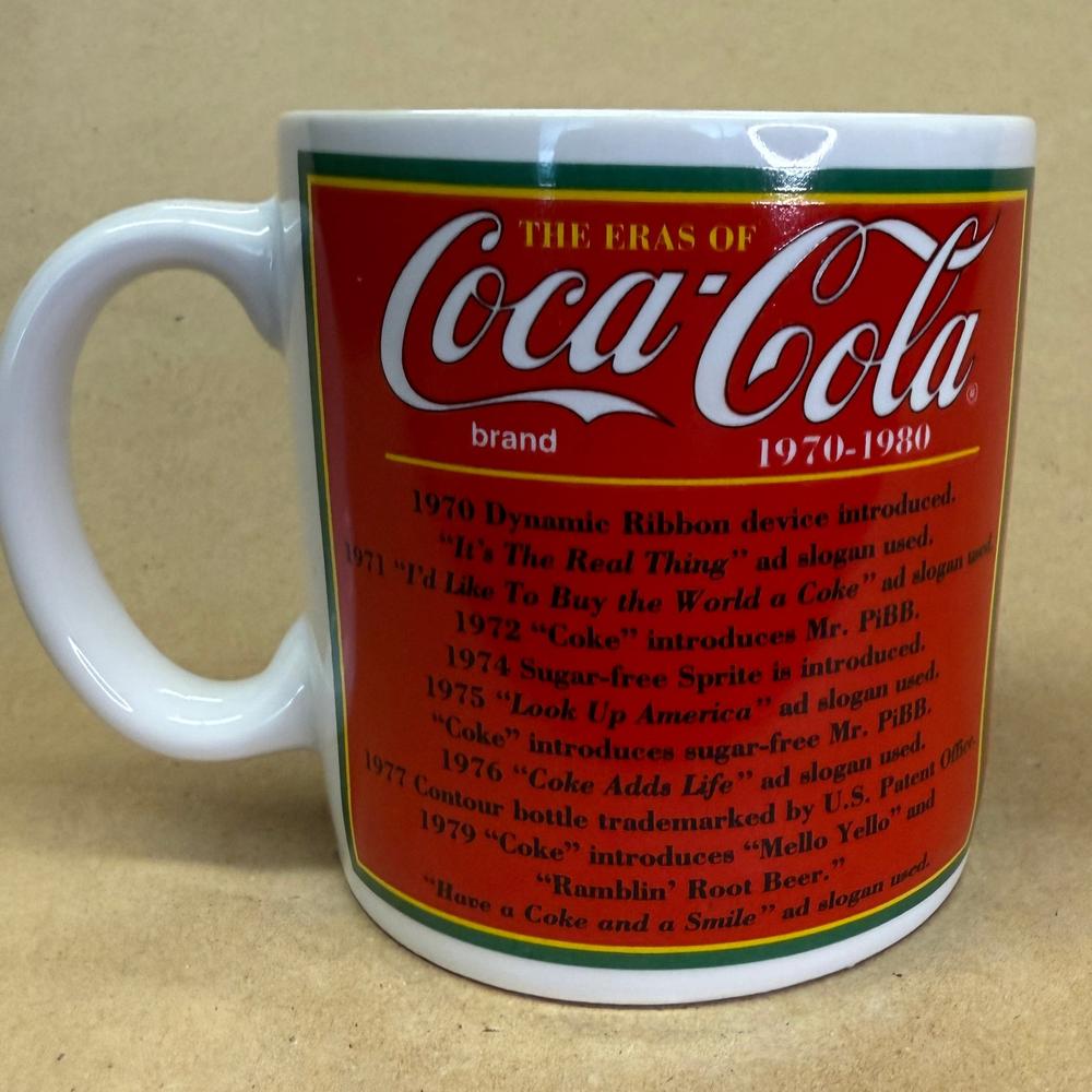 Coca Cola The Eras of Coca Cola 1970-1980 Mug-1995