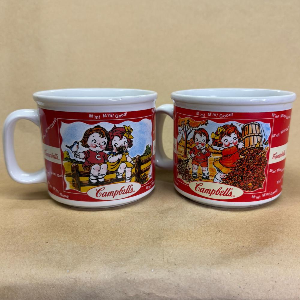Campbell's Winter/Spring/Summer/Fall Mugs-Pair 2000