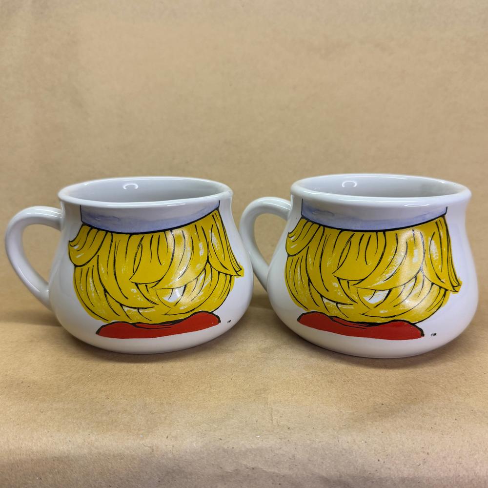 Campbell's Kid Pot Belly Mugs-Pair 1998