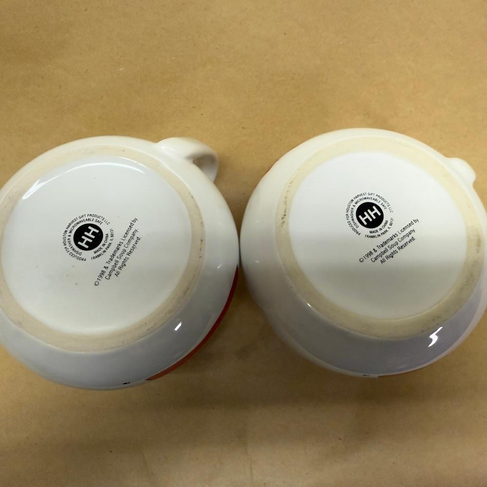 Campbell's Kid Pot Belly Mugs-Pair 1998