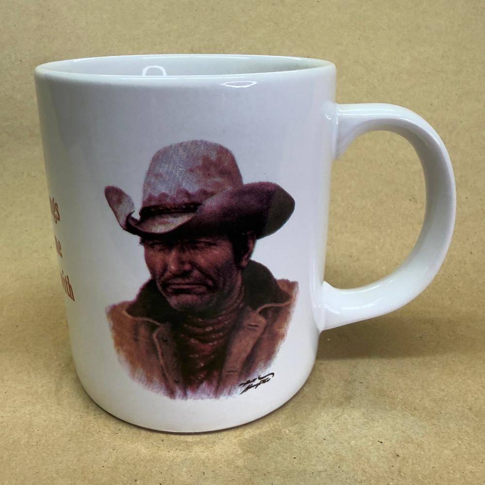 Leanin' Tree Bill Hampton Cowboy "...Hired On with This Outfit" Mug