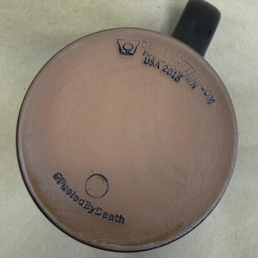 Death Wish Coffee Skull and Crossbones Deneen Pottery Mug-2017