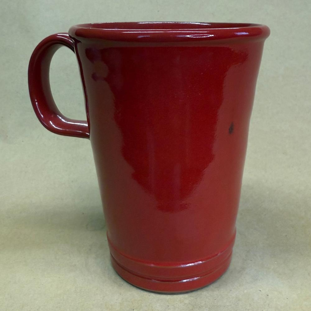 Death Wish Coffee Tall Red Skull and Crossbones Deneen Pottery Mug-2016