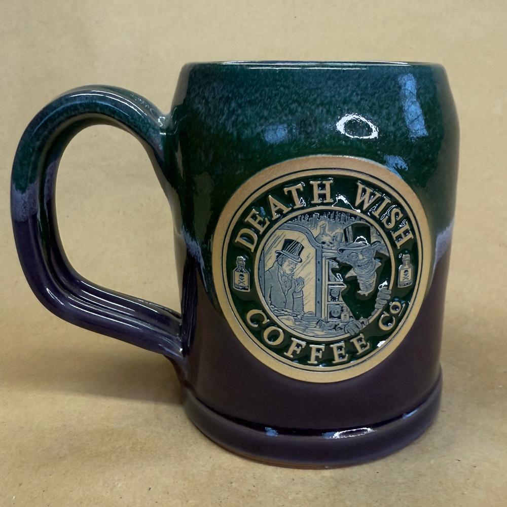 Death Wish Coffee Halloween Dr. Jekll Mr. Hyde Deneen Pottery Mug NIB-2019 #3889/4000
