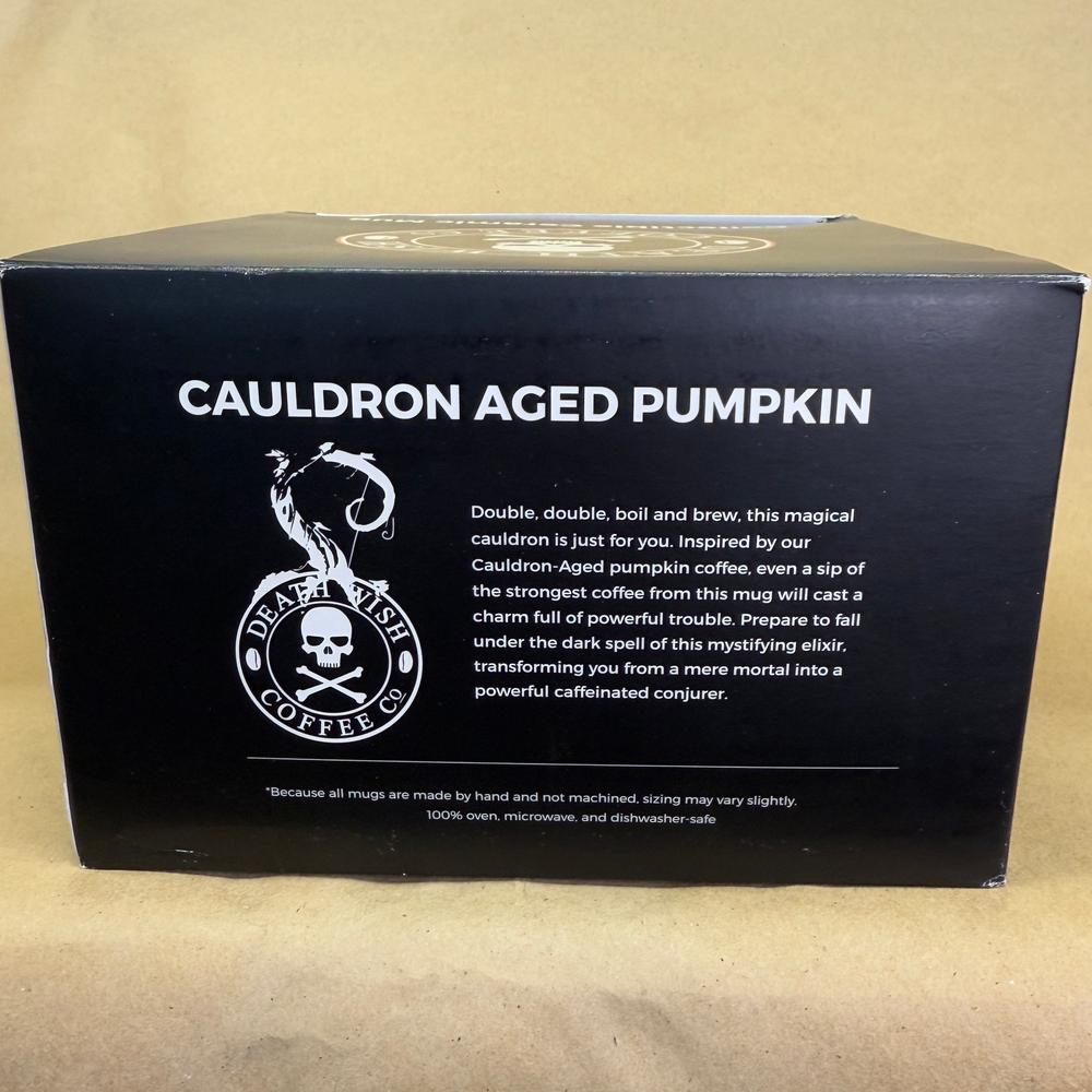 Death Wish Coffee Cauldron Aged Pumpkin Deneen Pottery Mug NIB-2019 #3130/3500