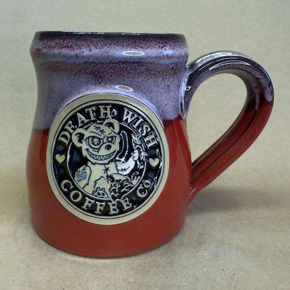 Death Wish Coffee Valentine Deady Bear Deneen Pottery Mug NIB-2017 #521/5000