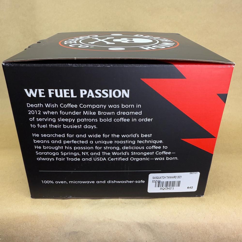 Death Wish Coffee Sasquatch Deneen Pottery Mug NIB-2021 #3245/4000